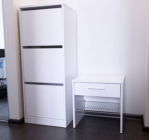 Компактная тумба-скамья для обуви Твист 4 с ящиком